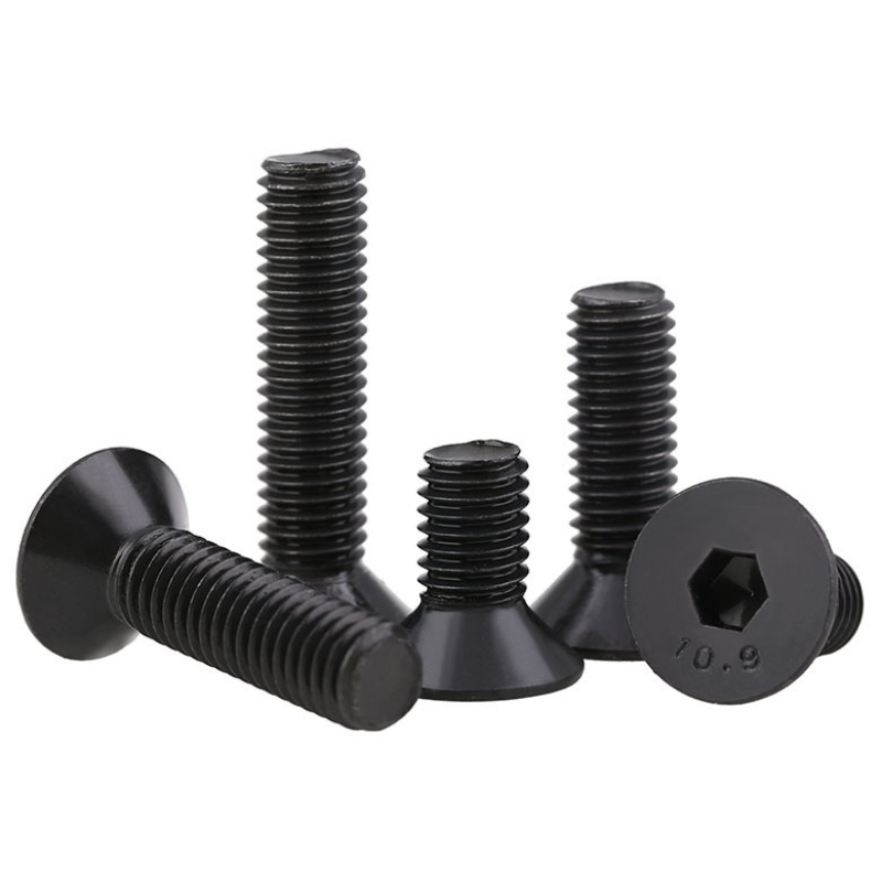 Black flat head screw