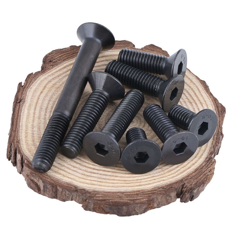 Black flat head screw